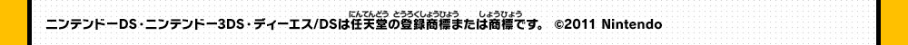 ニンテンドーDS・ニンテンドー3DS・ディーエス/DSは任天堂の登録商標または商標です。