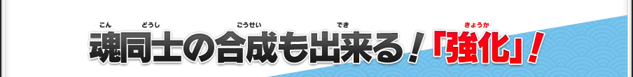 魂同士の合成も出来る！「強化」！